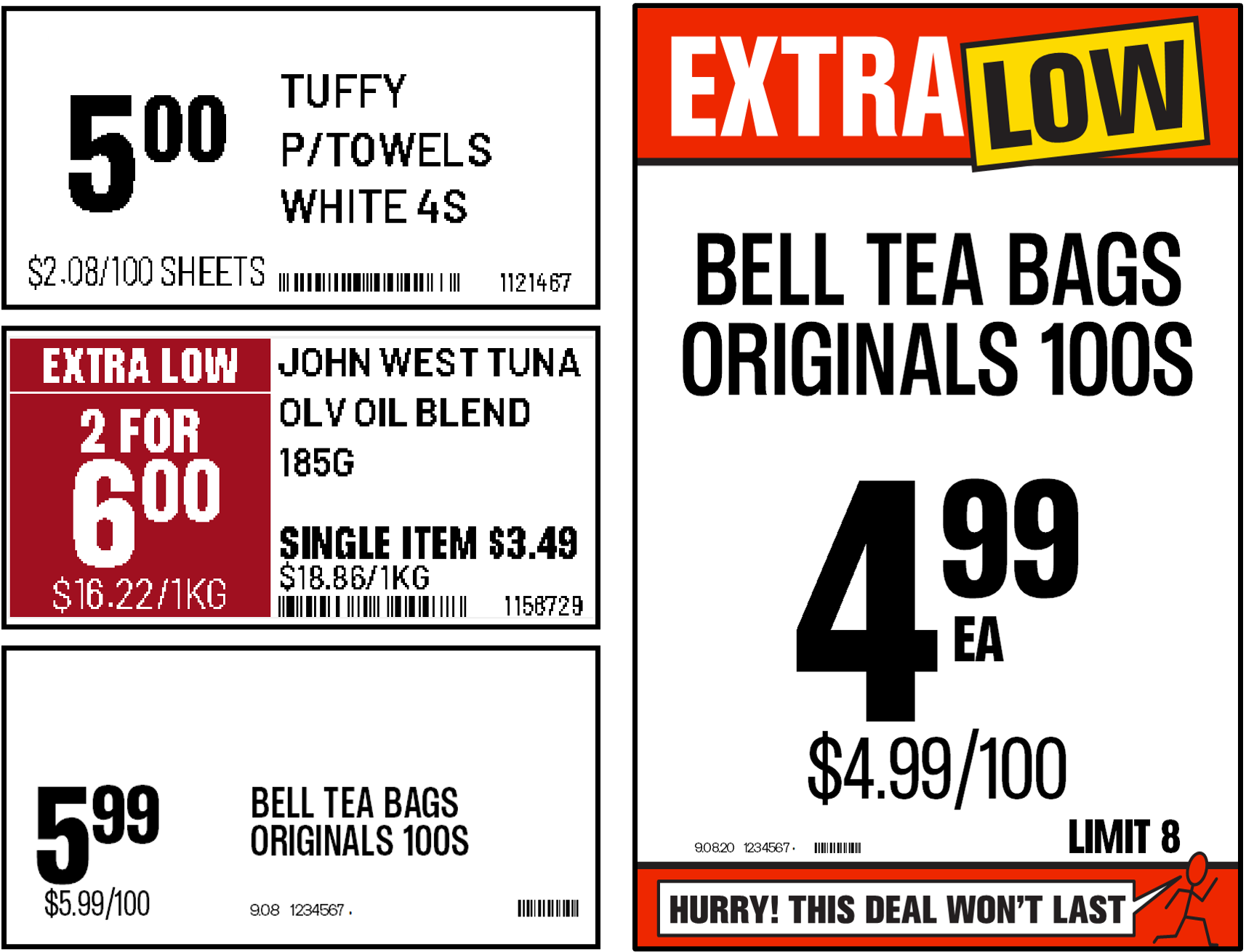 In store ticket example