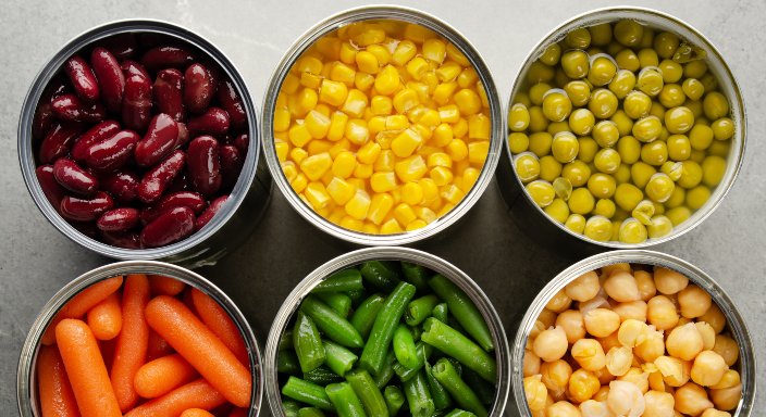canned vegetables 