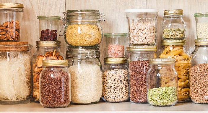 Range of long shelf life staple foods 