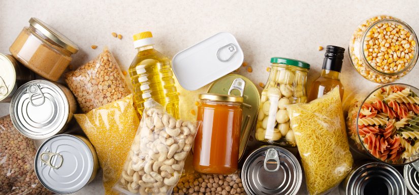 Range of long shelf life staple foods 