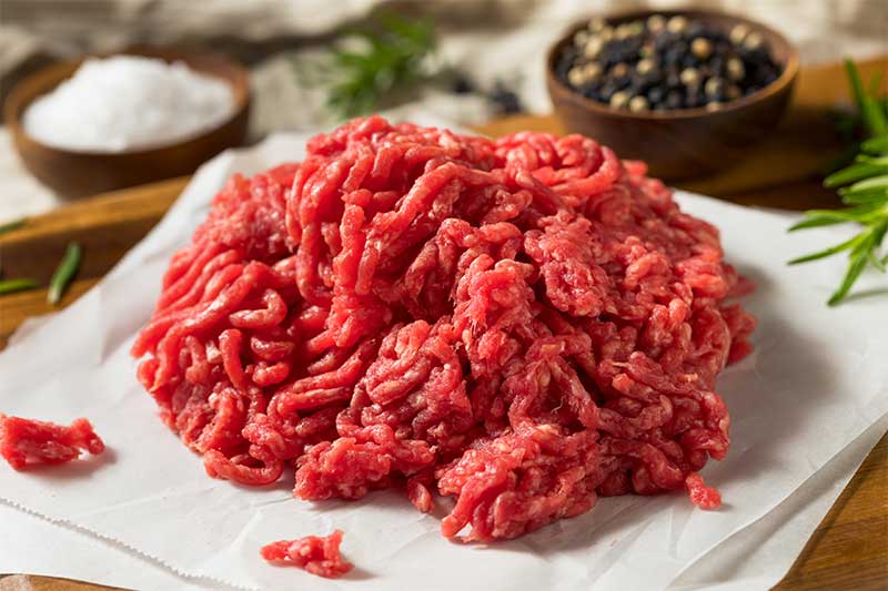 Raw beef mince