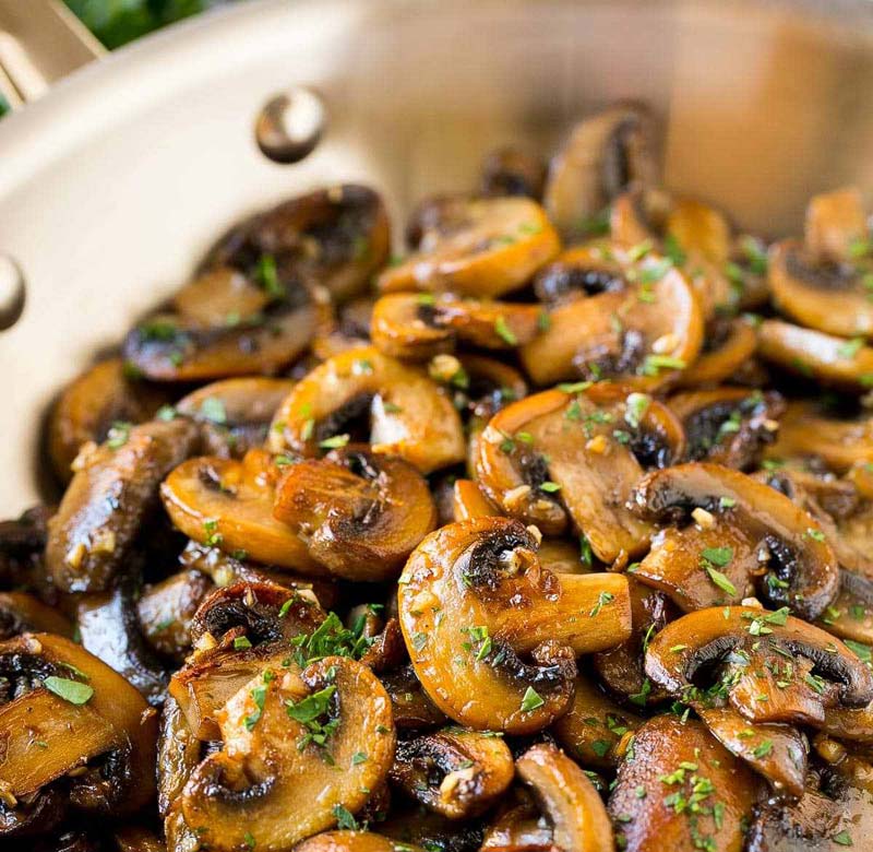 Cooked mushrooms