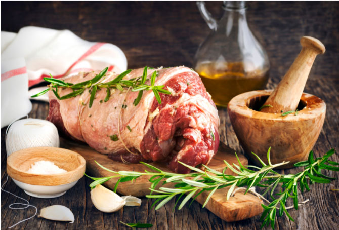 Boneless leg of lamb