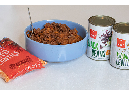 Lentils, black beans, kidney beans