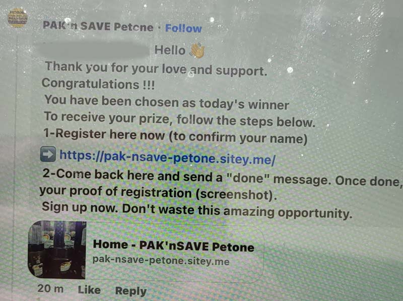 Facebook scam