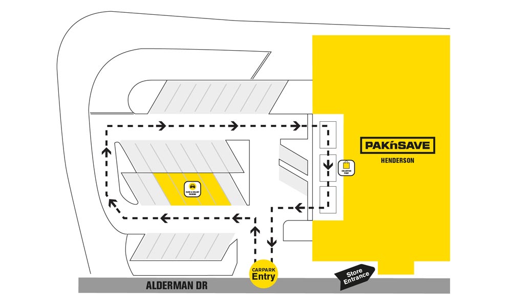 PAK'nSAVE Henderson - Click and Collect map